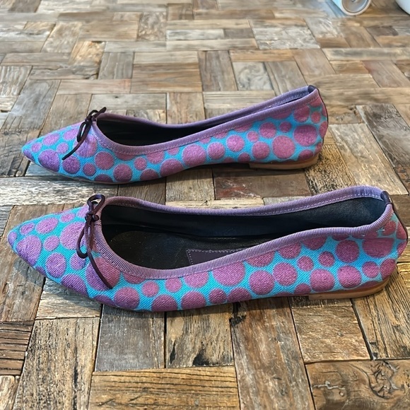 Marco Ballet Flats Pointy Toe Fabric Upper Size 37 - Picture 9 of 9